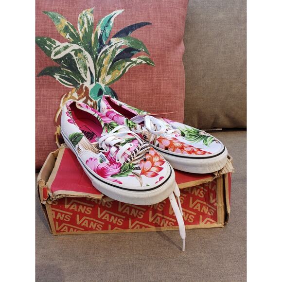 Vans Authentic Hawaiian Floral Skate Shoes US Womens Size 6.5 Mens 5 - Picture 1 of 12
